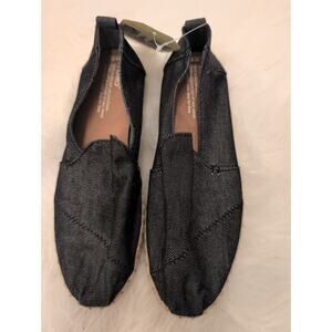 Toms Black Denim Slip-Ons Womans Size 8